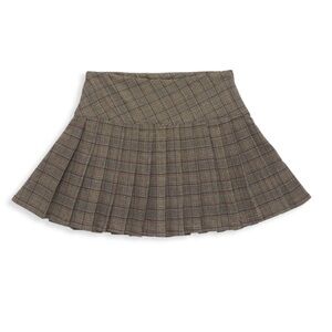 Flowers by Zoe Girl's Glen Plaid Pleated Skirt small (7-8)